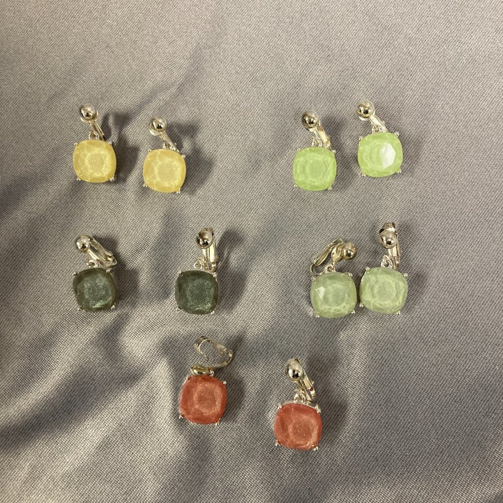 Joan Rivers 2018 Classic Collection Set of 5 Opaque Glitter Earrings